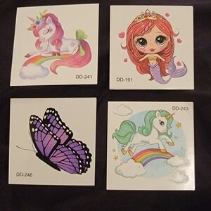 Set Of 4 Temporary Tattoos